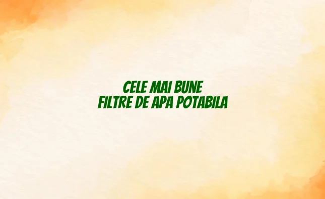 cele mai bune filtre de apa potabila
