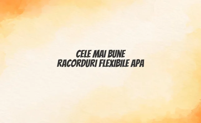 cele mai bune racorduri flexibile apa