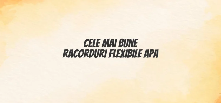 Cele mai bune racorduri flexibile apa