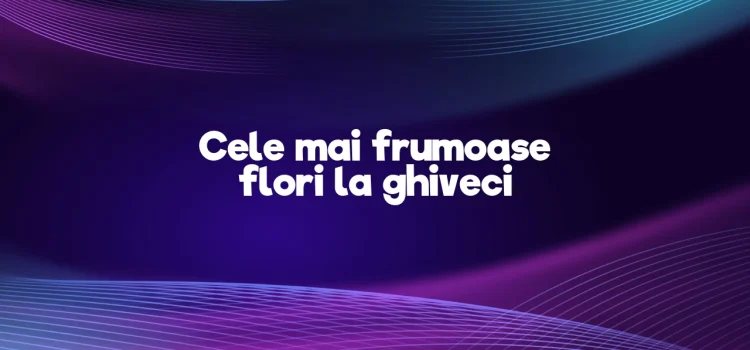 Cele mai frumoase flori la ghiveci
